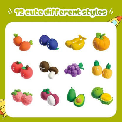 Both idea Air Dry Clay Kit with 12 Fruit Projects – Modeling Clay with Sculpting Tools, Step-by-Step Guide, DIY Arts and Crafts Set for Boys and Girls, Classroom Birthday Party Activity Family - style: Nutrition Planet