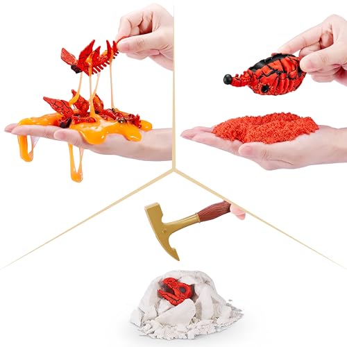 Robo Alive Volcano Dino Fossil Find Stegosaurus by ZURU Boys Age 5+ Dig and Discover, STEM -Excavate Prehistoric Fossils, Educational Toys, Great Science Kit Gift (Stegosaurus)