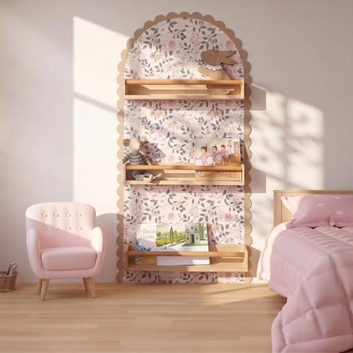 Novabright Unfinished Wood Arch Trim, 72 x 36 Inch, Scalloped - size: 72 x 36 Inch, style: Scalloped