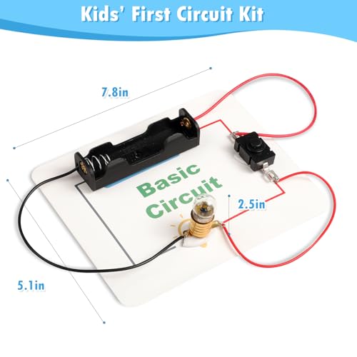 20 Sets STEM Electric Circuit Kit for Kids Age 8-12, Bulk Science Light Bulb Experiments Simple Basic Circuits, Class Projects 2nd 3rd 4th Grade Activities, Classroom Circuit Board Building Kits