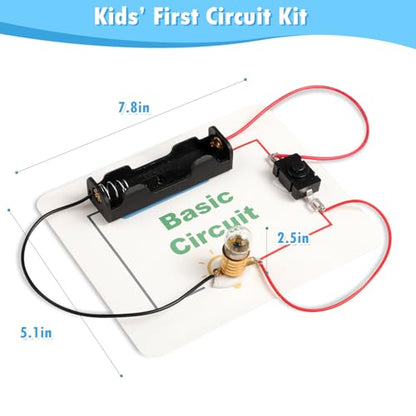 20 Sets STEM Electric Circuit Kit for Kids Age 8-12, Bulk Science Light Bulb Experiments Simple Basic Circuits, Class Projects 2nd 3rd 4th Grade Activities, Classroom Circuit Board Building Kits