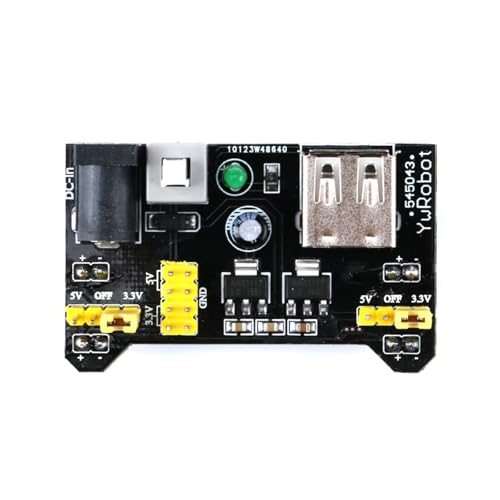 5 Pack 3.3V 5V Power Supply Module for MB102 102 Prototype Breadboard DC 6.5-12V USB Module