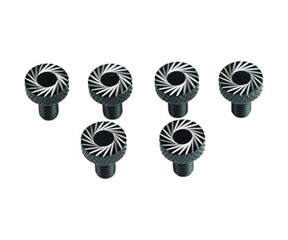 Guyker Guitar Bridge Saddle Fine Tuning Screws Set with Sunburst Top for Tremolo Bridge System Replacement Part Black (FR-003, 6PCS) - color: FR003-BK-6pcs