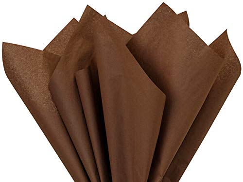 Chocolate Tissue Paper Squares, Bulk 24 Sheets, Premium Gift Wrap and Art Supplies for Birthdays, Holidays, or Presents by Feronia packaging, Large 20 Inch x 30 Inch - color: Chocolate