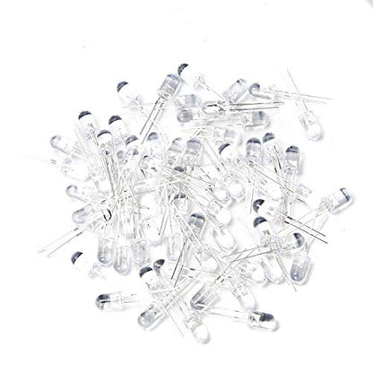 CHANZON 100 pcs 5mm Blinking Red LED Diode Lights 1.5Hz Flashing - color: B) Clear Red (100pcs)