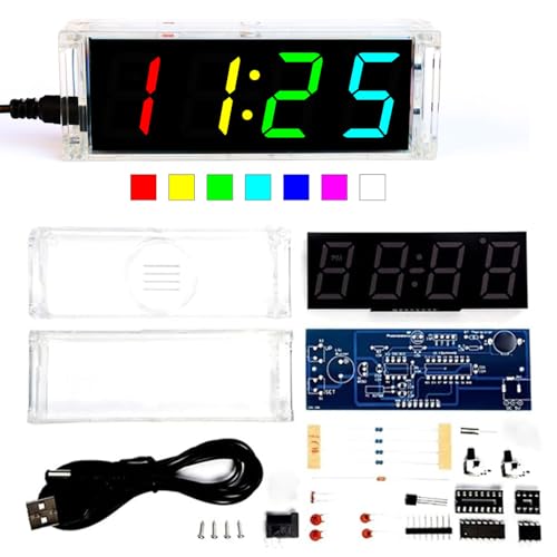 Gikfun Colorful Digital LED Electronic Alarm Clock DIY Kits Soldering Practice Learning Project EK1973
