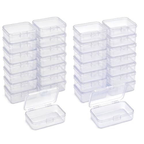 LJY 30 Clear Plastic Boxes, 2.6 x 1.8 x 0.8 in for Craft Kits - color: Clear, size: 2.6×1.8×0.8 in