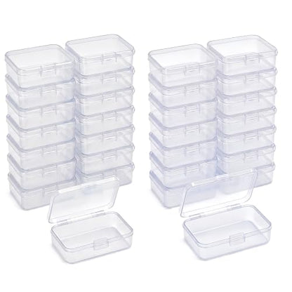 LJY 30 Clear Plastic Boxes, 2.6 x 1.8 x 0.8 in for Craft Kits - color: Clear, size: 2.6×1.8×0.8 in