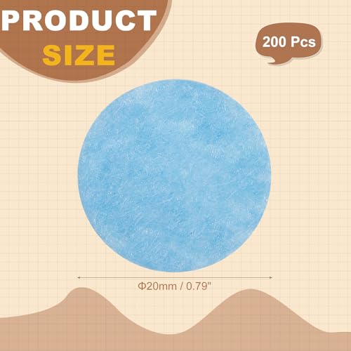 PATIKIL Round Felt Circles for Crafts 20mm/0.79" Pre Cut 200Pcs - color: Blue, size: 20mm