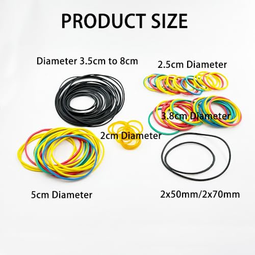 100PCS Pulley Belts Engine Drive Belt Rubber Transmission Belt for RC Car Robot DIY Model Toy Accessories (100PCS Mix Color) - style: 100PCS Mix Color