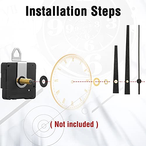 Mudder 6 Pack Silent Clock Movement Mechanism, 28 Mm/ 1.10 Inches - size: 28 mm