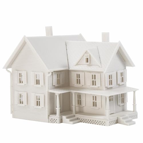 N Scale Model Village Two-Story House Kit Unassembled Christmas Building for Model Railroad JZN5871JJ