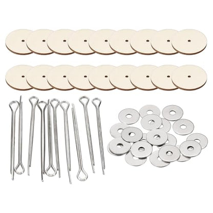 PATIKIL 30mm Doll Joints, 20 Set Removable Cotter Pin Joints Connector and Fiberboard Tray for Bear Limbs Making Head Joints DIY Crafts Accessories - size: 30mm