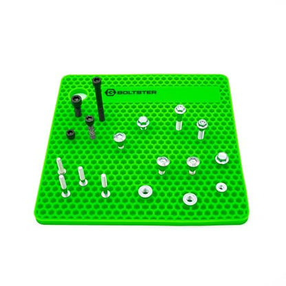 Boltster Original Silicone Fastener Organizer Tray, Bolt and Screw Holder for Mechanics, Automotive, Industrial and DIY Projects, Heat and Chemical Resistant, Green - color: Green