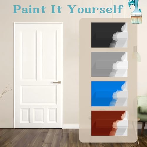 Door Jamb Frame Kit with Pre-Installed Hinges & Door Seal Strips & Handle, Primed Composite Door Frame Kit, Pine Wood, Left Handed, 81.65 in. x 4.57in. x 1.18 in - color: Black Hardware-Left Handed