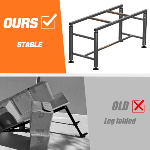 TORACK Adjustable Workbench with Rubberwood Top, 60" x 23.5" - size: 60 x 23.5 inch