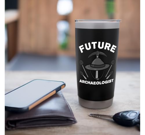 Cool Archaeology For Men Women Kids Archaeologist Students Stainless Steel Insulated Tumbler - color: Black