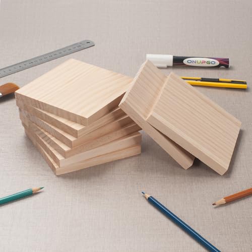 5″ X 5″ Wood Squares Wooden Blocks for Crafts 1/2″ Thick, 8 PCS Blank Wood Blocks Planks Pieces for Crafting, Unfinished Wooden Boards Panels for Paintings, DIY Signs, Woodworking - size: 5″x5″x1/2″ - 8PCS