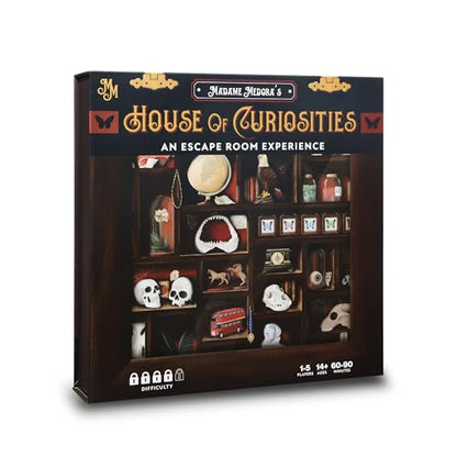 Madame Medora's House of Curiosities: Engaging Ghost-Themed Mystery Solving Game Kit for Adults. Cryptic Puzzle Files for Families, Friends, Immersive Date Night