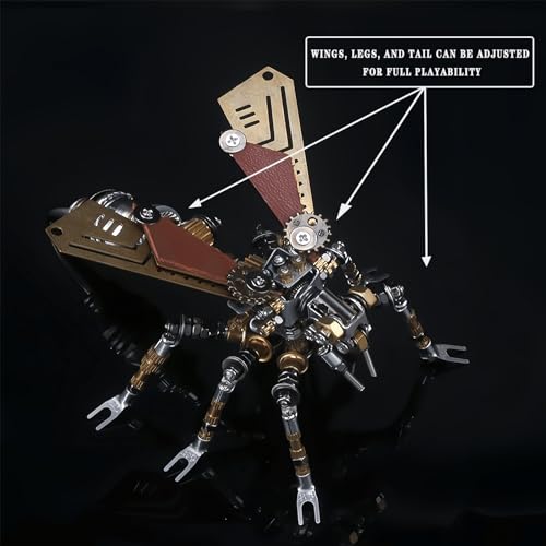 3D Metal wasp Puzzle, Punk Insect Metal Model, 3D Puzzle Mechanical wasp Building Blocks, Fun DIY Assembly, high-end Men's Gifts. - color: Mechanical Wasp