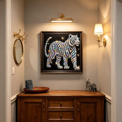 BYGFHLYW Tiger 5D Diamond Painting Kit for Adults, Animal Diamond Art Kits - color: KM1225-1