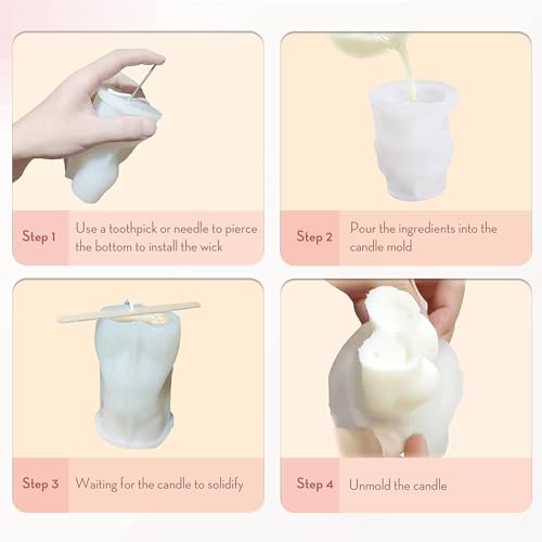 Bubble Candle Molds - Silicone Mold for Candles Making, DIY 3D Moulds for Soy Wax, Beeswax, Scented Candle, Valentine's Day Gifts (Heart Bubble) - color: Heart Bubble