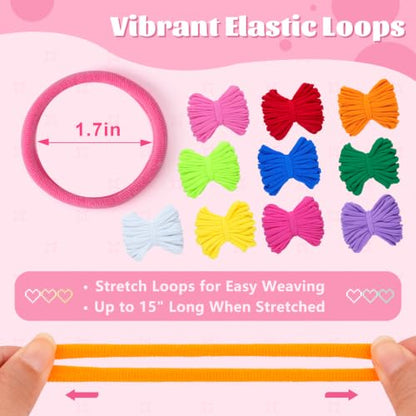 PREBOX Weaving Loom Loop Refill,7 Inch 500 Pcs in 10 Vibrant Colors, Potholder Loops, Loom Refill Loops Craft for Kids - color: Loom Refill - Multicolor - 288pcs