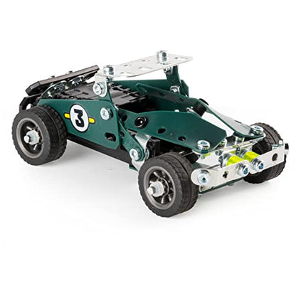 MECCANO by Erector 5 in 1 Roadster Pull Back Car Building Kit, STEM Engineering Education Toy for Ages 8 and up
