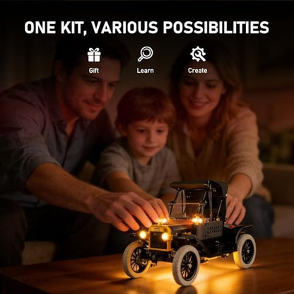 BRIKSMAX 2.0 LED Light Kit Compatible with LEGO Icons Ford Model T 11376 Building Set, for Builders and Collectors, Hidden Wire Design for Home Decor,Desk Display,Gift Giving(NO LEGO)