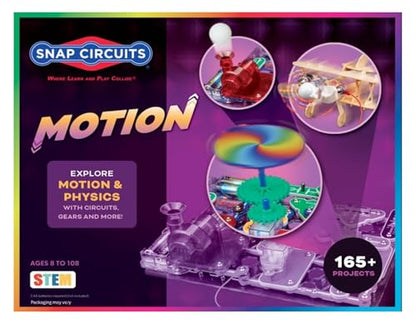 SNAP CIRCUITS Motion STEM Electronics Kit for Kids Ages 8+ - style: Motion