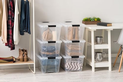 IRIS USA 6-Pack 32 Quart Storage Bins with Lids, Clear - size: 32 Qt, style: 6 Pack