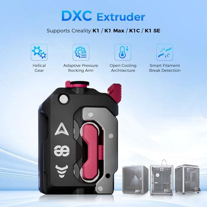 Creality DXC Extruder, K1 SE/K1C/K1/K1 Max Upgrade Extruder Kit with Smart Filament Break Detection, K1 Series Dual Gear Feeding Extrusion, Reducing Filament Wear Rate by 60% - style: K1 Series DXC Extruder