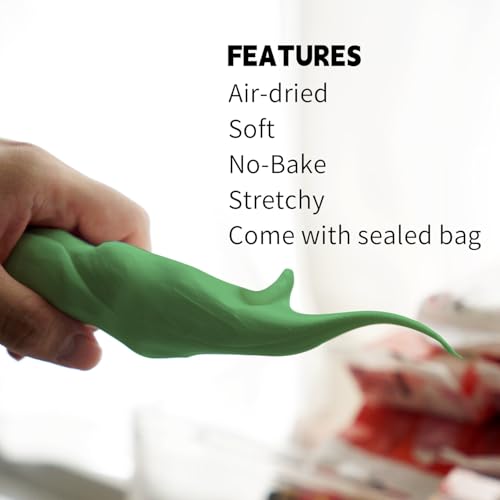 Air Dry Clay Lightweight, Flexible Modeling Clay for Adults Arts and Crafts - color: Light Green
