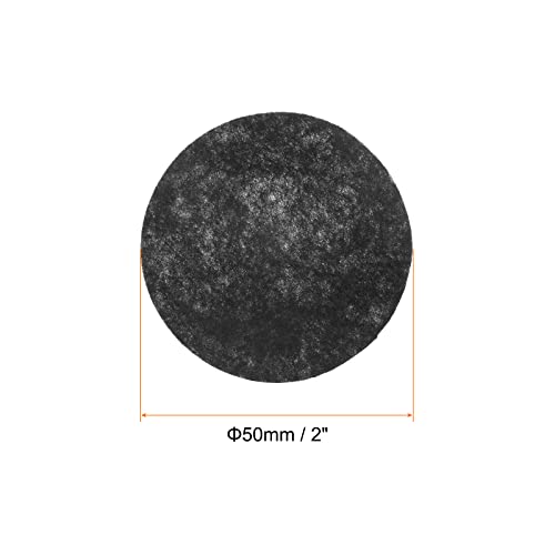 HARFINGTON 300pcs Round Felt Circles, 50mm 2" Pre Cut Felt Craft Pads Non-Woven Mini Felt Fabric Circles for DIY Sewing Handcraft Cut Projects Craft Finishing, Black - color: Black, size: 50mm
