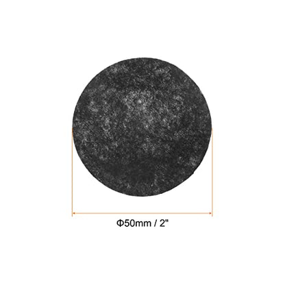 HARFINGTON 300pcs Round Felt Circles, 50mm 2" Pre Cut Felt Craft Pads Non-Woven Mini Felt Fabric Circles for DIY Sewing Handcraft Cut Projects Craft Finishing, Black - color: Black, size: 50mm