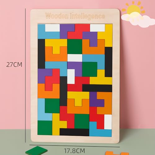 4 Pack Wooden Blocks Puzzles