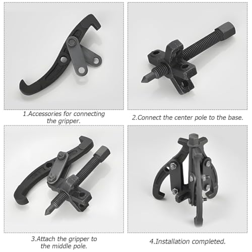 BELOMI 3 Jaw Inner Bearing Puller, Pilot Bearing Gear Puller for Auto with Reversible Jaws, Heavy Duty Gear Extractor Tool for Automotive Wheel, Pulling Kit for Motorcycle Car SUV (12 inch) - size: 12 inch