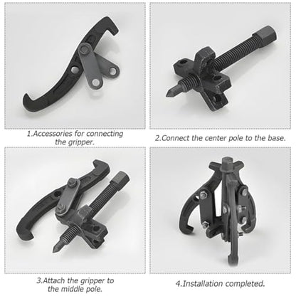 BELOMI 3 Jaw Inner Bearing Puller, Pilot Bearing Gear Puller for Auto with Reversible Jaws, Heavy Duty Gear Extractor Tool for Automotive Wheel, Pulling Kit for Motorcycle Car SUV (12 inch) - size: 12 inch