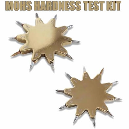 ERICAT 1-10 Portable Scratch Tester, Mohs Hardness Test Kit, Mineral & Rock Hardness Pen with 10 Star Design, Quick Testing and Easy to Operate, Wear-Resistant, for Rock, Mineral, Jewelry Testing
