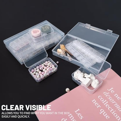 LJY 20 Clear Plastic Boxes, 3 Sizes for Hardware - color: Transparent, size: Mixed Sizes