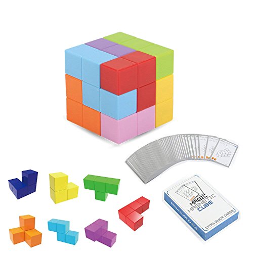 Magnetic Soma Cube Block - Educational Puzzle Toys for Kids Stress Relief - color: Opaque