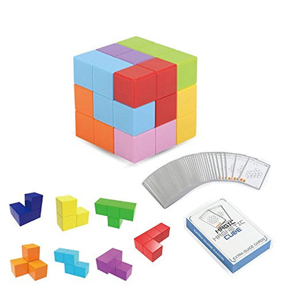 Magnetic Soma Cube Block - Educational Puzzle Toys for Kids Stress Relief - color: Opaque