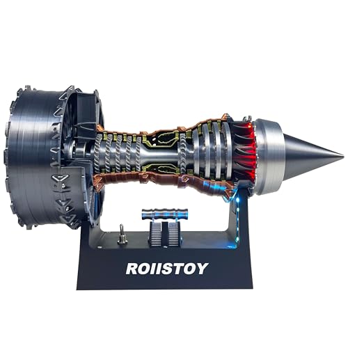 TR900 Jet Turbofan Engine Kit Turbofan Engine Jet Mechanical Assembly Model Science Education Ornament Desktop Decor Gift for Hobby Collectors - style: TR900 DIY KIT