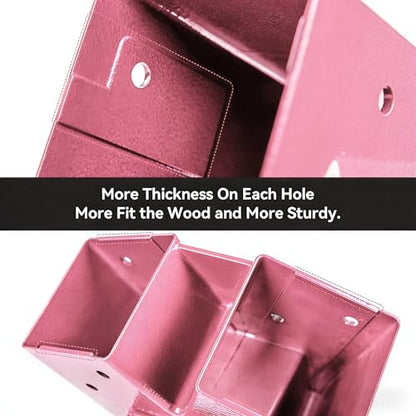 ABUSA Heavy Duty Swing Sets Brackets Including 2 Pink A-Frame Swing Set Brackets and 4 Swing Hangers for Playground Equipment Mounting Parts Hardware Included (P006) - color: Pink