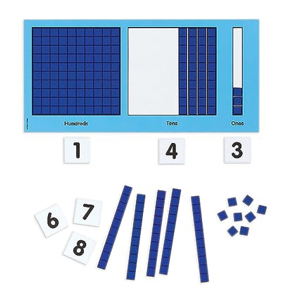 Didax Educational Resources Magnetic Base Ten Place Value Set - size: 9.5x18x.13 in