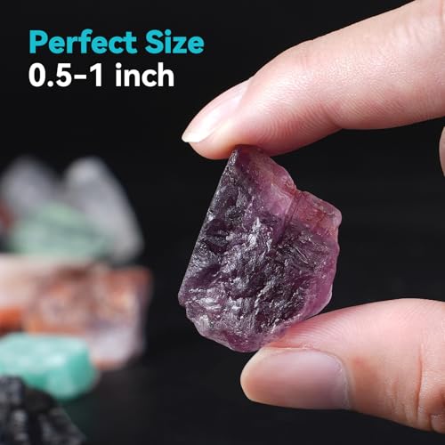 5 lbs Rocks for Tumbling, 0.5-1 Inch Crystals and Healing Stones, Raw Gemstones for Polishing Wicca & Reiki Crystal Healing, Rough Rock for Collection, Decoration - size: 0.5-1 Inch, 5 Pound