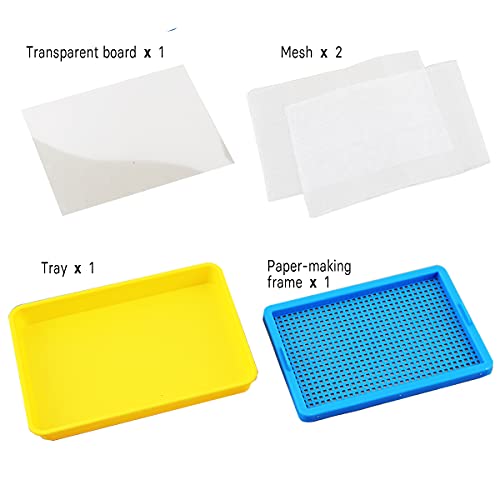 Worown Plastic Paper Making Frame Kit, Papermaking Mould, 5 x 7 Inch Screen for DIY Paper Making (Pack of 4) - size: 5-x-7-Inch (Pack of 4)