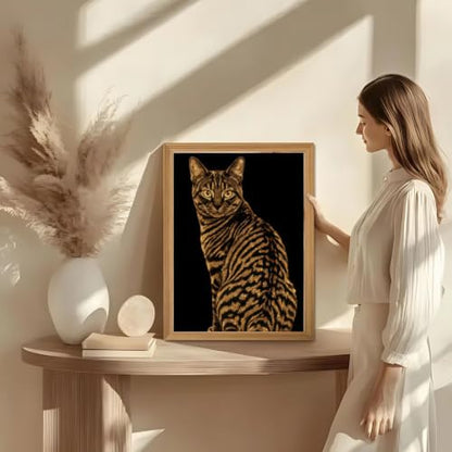 BYGFHLYW Cat 5D Diamond Painting Kit, Diamond Art for Adults12x16In - color: KM1142-1