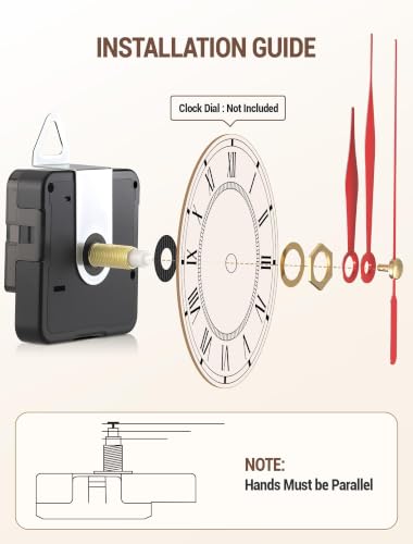 3 Pack Clock Mechanism Replacement Kit with 8 Pairs Small Hands