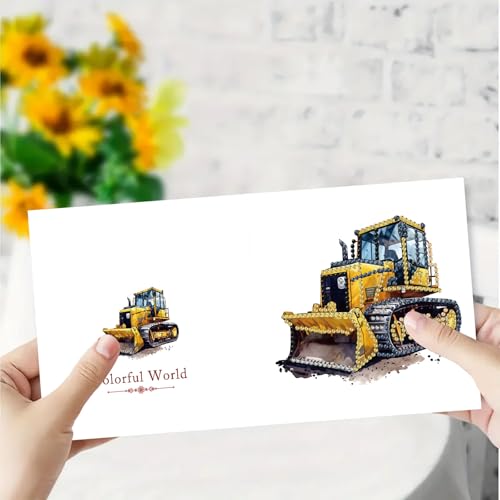 DDGYP DIY Diamond Art Kits for Adults, Greeting Cards for Holiday Birthday - color: Excavator